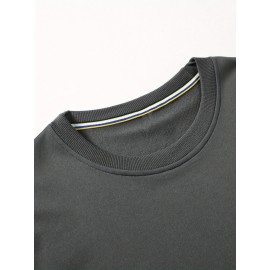 Camisola de Pescoço Redondo Cowboy Cat, Camisola de Pescoço Redondo da Moda e Tendência Masculina, Estampa de Gato Fofo, Camisola de Pescoço Redondo Confortável e Casual