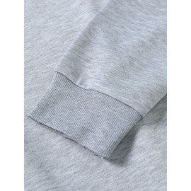Camisola de Pescoço Redondo Cowboy Cat, Camisola de Pescoço Redondo da Moda e Tendência Masculina, Estampa de Gato Fofo, Camisola de Pescoço Redondo Confortável e Casual