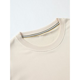 Estrela Brilhante Impressa Roupa de Rua Camisola de Pescoço Impressa, Roupa Desportiva Diária ao Ar Livre para Homem, Simples e Bonito, Tecidos Confortáveis e Quentes, Lazer em Casa, Joker de Deslocação.