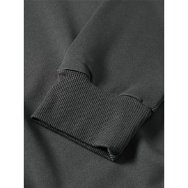 Faça o Céu Lotado, Estilo de Rua, (Fibra de Poliéster Poliéster) Suéter de Manga Longa e Gola Redonda Fashionável para Homens, Apropriado para Esportes ao Ar Livre, Apropriado para Outono e Inverno