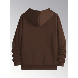 Jaqueta de Moletom com Zíper para Homens - Ajuste Esportivo Casual, Manga Longa e Punhos Elásticos, Cor Sólida, Ideal para Academia, Roupas ao Ar Livre, Design Minimalista, Material Confortável, Estilo Ativo