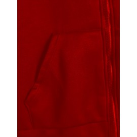 Jaqueta de Moletom com Zíper para Homens - Ajuste Esportivo Casual, Manga Longa e Punhos Elásticos, Cor Sólida, Ideal para Academia, Roupas ao Ar Livre, Design Minimalista, Material Confortável, Estilo Ativo