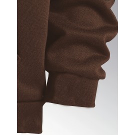 Jaqueta de Moletom com Zíper para Homens - Ajuste Esportivo Casual, Manga Longa e Punhos Elásticos, Cor Sólida, Ideal para Academia, Roupas ao Ar Livre, Design Minimalista, Material Confortável, Estilo Ativo