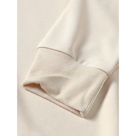 Moletom Masculino Com Gola Redonda E Estampa Gráfica, Tecido De Malha De Poliéster, Ajuste Regular, Leve Estiramento, Com Estampa Frontal, Para Coleção De Outono/inverno