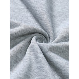Moletom Masculino Com Gola Redonda E Estampa Gráfica, Tecido De Malha De Poliéster, Ajuste Regular, Leve Estiramento, Com Estampa Frontal, Para Coleção De Outono/inverno