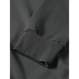 Personalização gratuita direto da fábrica: Moletom com capuz grosso de 450g personalizado com gola redonda para roupas de família, grupo, turma e empresa. Personalização de presentes com imagens/textos/fotos.