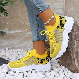 Tenis Esportivos Femininos Respiráveis - Sapatilhas Leves Multifuncionais com Amortecimento Elástico no Tornozelo, Suporte Estável e Solado de Borracha Macio - Design Baixo com Cadarço Branco & Preto para Corrida, Caminhada, Trabalho e Casual, Calçados pa