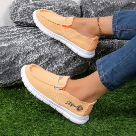 Sapatos casuais de cano baixo para homem - Preto, com atacadores, biqueira redonda, design de cano baixo, parte superior em tecido confortável e respirável, sola de borracha, versáteis para todas as estações