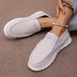 Sapatos casuais de cano baixo para homem - Preto, com atacadores, biqueira redonda, design de cano baixo, parte superior em tecido confortável e respirável, sola de borracha, versáteis para todas as estações