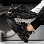 Sapatos de corrida femininos de sola grossa, multifuncionais, com parte superior em malha respirável e sola de PU/rubro durável, sapatos esportivos casuais brancos com cadarço, muito adequados para uso casual, vestuário esportivo e sapatos de corrida vers
