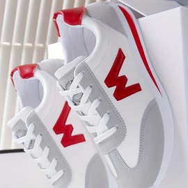 Sapatos femininos Primavera Novo Vermelho Casual Versátil Sapatos Forrest Gump Respiráveis ​​para Corrida Esportiva Sapatos Modernos