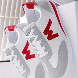 Sapatos femininos Primavera Novo Vermelho Casual Versátil Sapatos Forrest Gump Respiráveis ​​para Corrida Esportiva Sapatos Modernos