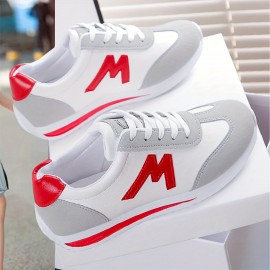 Sapatos femininos Primavera Novo Vermelho Casual Versátil Sapatos Forrest Gump Respiráveis ​​para Corrida Esportiva Sapatos Modernos