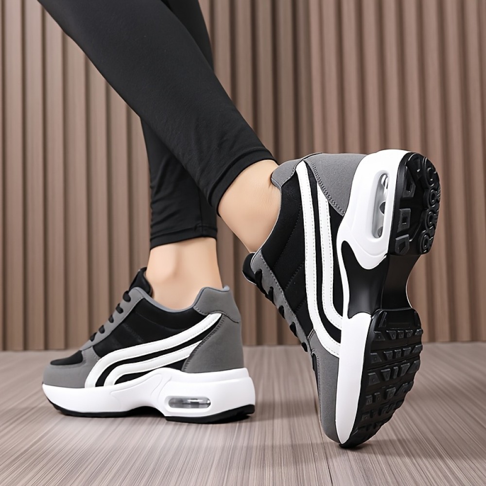Tênis casual feminino, leve, confortável e versátil, com salto oculto.