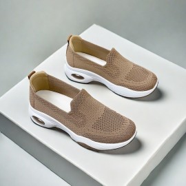 Sapatos de caminhada femininos, meias, sapatos esportivos, mangas deslizantes, sapatos de treino de malha respirável, sapatos esportivos femininos confortáveis e casuais com amortecimento de ar, sapatos de corrida, sapatos de malha