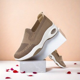 Sapatos de caminhada femininos, meias, sapatos esportivos, mangas deslizantes, sapatos de treino de malha respirável, sapatos esportivos femininos confortáveis e casuais com amortecimento de ar, sapatos de corrida, sapatos de malha