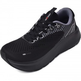 Sapatos com Caixa de Dedo Larga para Mulheres, Tênis Atléticos de Plataforma Zero Drop e Sapatos de Corrida Largos