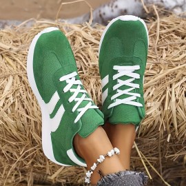 Tenis Casuais Femininos Elegantes e Confortáveis, Tenis Listrados Antiderrapantes com Cadarço Leve e Sola Macia para Todas as Estações, Adequados para Viagens e Lazer em Férias, Tênis Casuais da Moda Masculina e Feminina