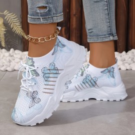 Compre com Facilidade Tamanhos Grandes! Sapatilhas Esportivas de Malha Tricotada para Mulheres, Leves e Macias. Disponíveis em Várias Cores, Ideais para Esporte e Dia a Dia