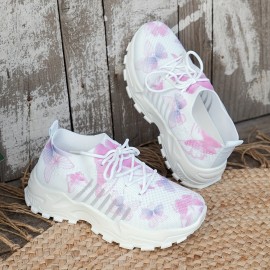 Compre com Facilidade Tamanhos Grandes! Sapatilhas Esportivas de Malha Tricotada para Mulheres, Leves e Macias. Disponíveis em Várias Cores, Ideais para Esporte e Dia a Dia