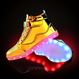 Sapatos de dança com luzes LED para mulheres e homens, com atacadores, ideais para casais. Tênis unissexo luminosos e brilhantes, perfeitos para treinamento. Sapatos para mulheres.