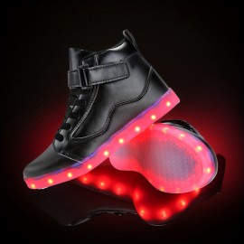 Sapatos de dança com luzes LED para mulheres e homens, com atacadores, ideais para casais. Tênis unissexo luminosos e brilhantes, perfeitos para treinamento. Sapatos para mulheres.