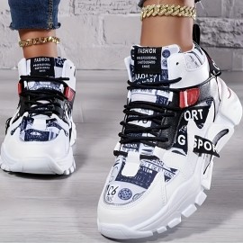 Tenis Cano Alto Masculino e Feminino - Cores Branco e Vermelho, Parte Superior em Tecido Sintético Respirável, Solado Leve com Amortecimento EVA - Para Academia, Streetwear e Festas - Unissex para Corrida e Treinos - Fechamento de Cadarço