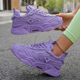 Tenis Femininos Lavanda - Cano Baixo com Cadarço, Sola TPR Acolchoada e Forro de Tecido - Conforto para o Dia Todo, Escritório ou Eventos Formais - Design Antiderrapante e Fácil de Limpar - Sapatos Casuais, Calçados Modernos, Respiráveis