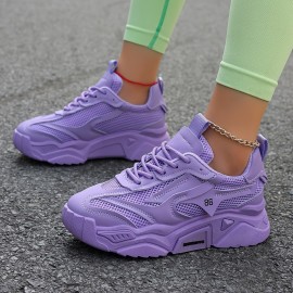 Tenis Femininos Lavanda - Cano Baixo com Cadarço, Sola TPR Acolchoada e Forro de Tecido - Conforto para o Dia Todo, Escritório ou Eventos Formais - Design Antiderrapante e Fácil de Limpar - Sapatos Casuais, Calçados Modernos, Respiráveis