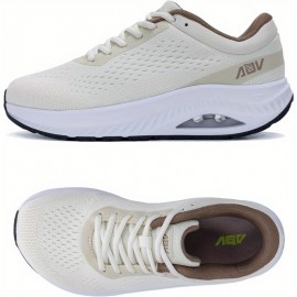 Sapatos de caixa de dedo largo confortáveis e casuais para mulheres, sapatos desportivos de ténis casuais, sapatos de caminhada para exercício de fitness