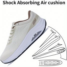 Sapatos de caixa de dedo largo confortáveis e casuais para mulheres, sapatos desportivos de ténis casuais, sapatos de caminhada para exercício de fitness