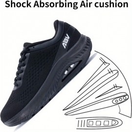 Sapatos de caixa de dedo largo confortáveis e casuais para mulheres, sapatos desportivos de ténis casuais, sapatos de caminhada para exercício de fitness