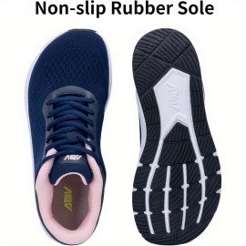 Sapatos de caixa de dedo largo confortáveis e casuais para mulheres, sapatos desportivos de ténis casuais, sapatos de caminhada para exercício de fitness