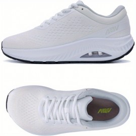 Sapatos de caixa de dedo largo confortáveis e casuais para mulheres, sapatos desportivos de ténis casuais, sapatos de caminhada para exercício de fitness