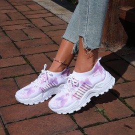 Sapatilhas casuais de moda feminina, estampado de borboletas fofas, várias opções de cores, combinação perfeita para o verão