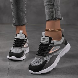Sneakers Casuais Leves e Respiráveis para Mulheres - Confortáveis com Cano Baixo, Cadarço e Sola de Borracha Durável, Versáteis para Todas as Estações