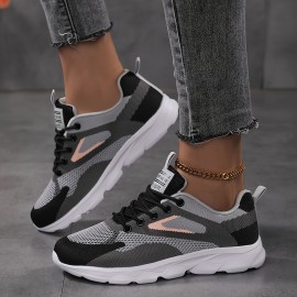 Sneakers Casuais Leves e Respiráveis para Mulheres - Confortáveis com Cano Baixo, Cadarço e Sola de Borracha Durável, Versáteis para Todas as Estações