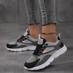 Sneakers Casuais Leves e Respiráveis para Mulheres - Confortáveis com Cano Baixo, Cadarço e Sola de Borracha Durável, Versáteis para Todas as Estações