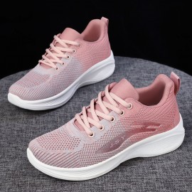 Sapatos de caminhada para mulheres, deslizantes, elegantes, de malha, antiderrapantes, de corredor, de largura extra, respiráveis, casuais, para ginásio, ténis, leves, de moda.