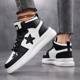 Sapatos desportivos para casal: Modernos, de cano alto, confortáveis, com sola espessa e elevação