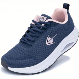 Sapatos de caminhada para mulheres, com amortecimento, para corrida, ginásio, antiderrapantes, respiráveis, para treino, desportos, ténis atléticos