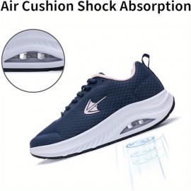 Sapatos de caminhada para mulheres, com amortecimento, para corrida, ginásio, antiderrapantes, respiráveis, para treino, desportos, ténis atléticos