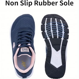 Sapatos de caminhada para mulheres, com amortecimento, para corrida, ginásio, antiderrapantes, respiráveis, para treino, desportos, ténis atléticos