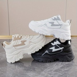 Sapatos desportivos casuais de estilo novo para mulheres, disponíveis em tamanhos grandes, versáteis para todas as estações, adequados para viagens, com solas macias, ténis confortáveis para o pai, respiráveis