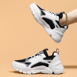 Sneakers Respiráveis com Cadarço para Mulheres - Leves, Casuais, de Cano Baixo com Sola EVA e Forro de Malha