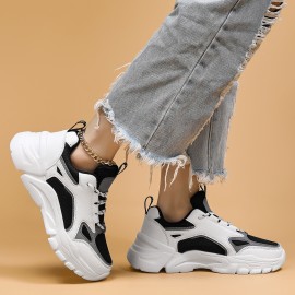 Sneakers Respiráveis com Cadarço para Mulheres - Leves, Casuais, de Cano Baixo com Sola EVA e Forro de Malha