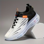 Tenis de Corrida Masculinos com Amortecimento por Almofada de Ar - Parte Superior em Tecido Respirável, Sola de Borracha Durável, Design Baixo e Com Cadarço para Treino ao Ar Livre, Caminhadas, Acampamento - Confortáveis para Todas as Estações