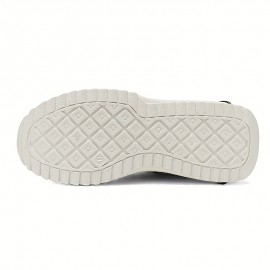 Tenis Casuais Masculinos Plus Size - Combinação de Cores Branco e Preto com Detalhes Laranja, Cabedal em PU & Sola PVC para Tração em Todas as Estações, Forro Respirável - Versáteis para o Dia a Dia, Outdoor e Streetwear, Sapatos Tenis, Calçado Allseason,