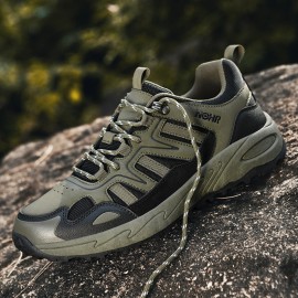 Os novos sapatos de caminhada masculinos, sapatos casuais de exterior com sola espessa, sapatos desportivos anti-deslizamento e resistentes ao desgaste, sapatos de caminhada para idosos e de meia-idade, sapatos de caminhada respiráveis e leves