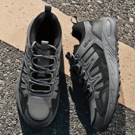 Os novos sapatos de caminhada masculinos, sapatos casuais de exterior com sola espessa, sapatos desportivos anti-deslizamento e resistentes ao desgaste, sapatos de caminhada para idosos e de meia-idade, sapatos de caminhada respiráveis e leves